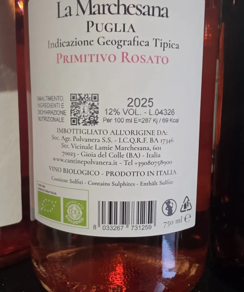 rosato etichetta